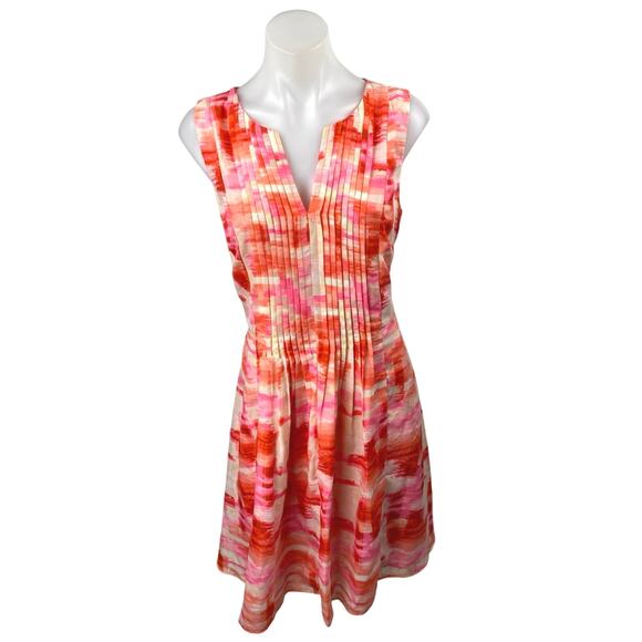 Rabbit Rabbit Rabbit Multicolor Sleeveless Pleated Mini Fit & Flare Dress Sz 10 - Picture 1 of 4